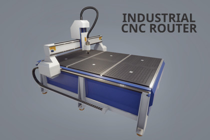 Industrial 3-Axis CNC Router (Animated)