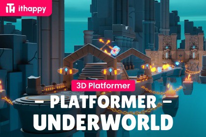 Platformer 8 Underworld - Low Poly 3D Models Pack