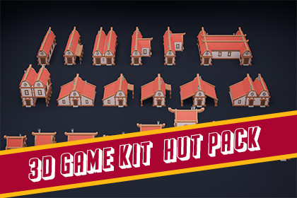 3D Game Kit-Hut Pack