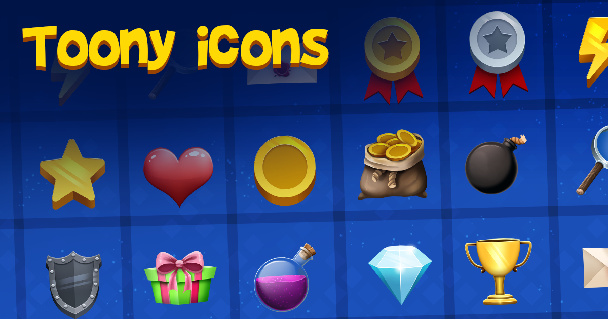 Toony Buttons Toony Icons | 2D Icons | Unity Asset Store