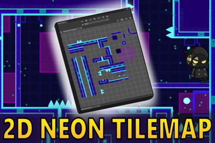 2Dプラットフォーマータイルマップパック – NeonCoreテーマ
