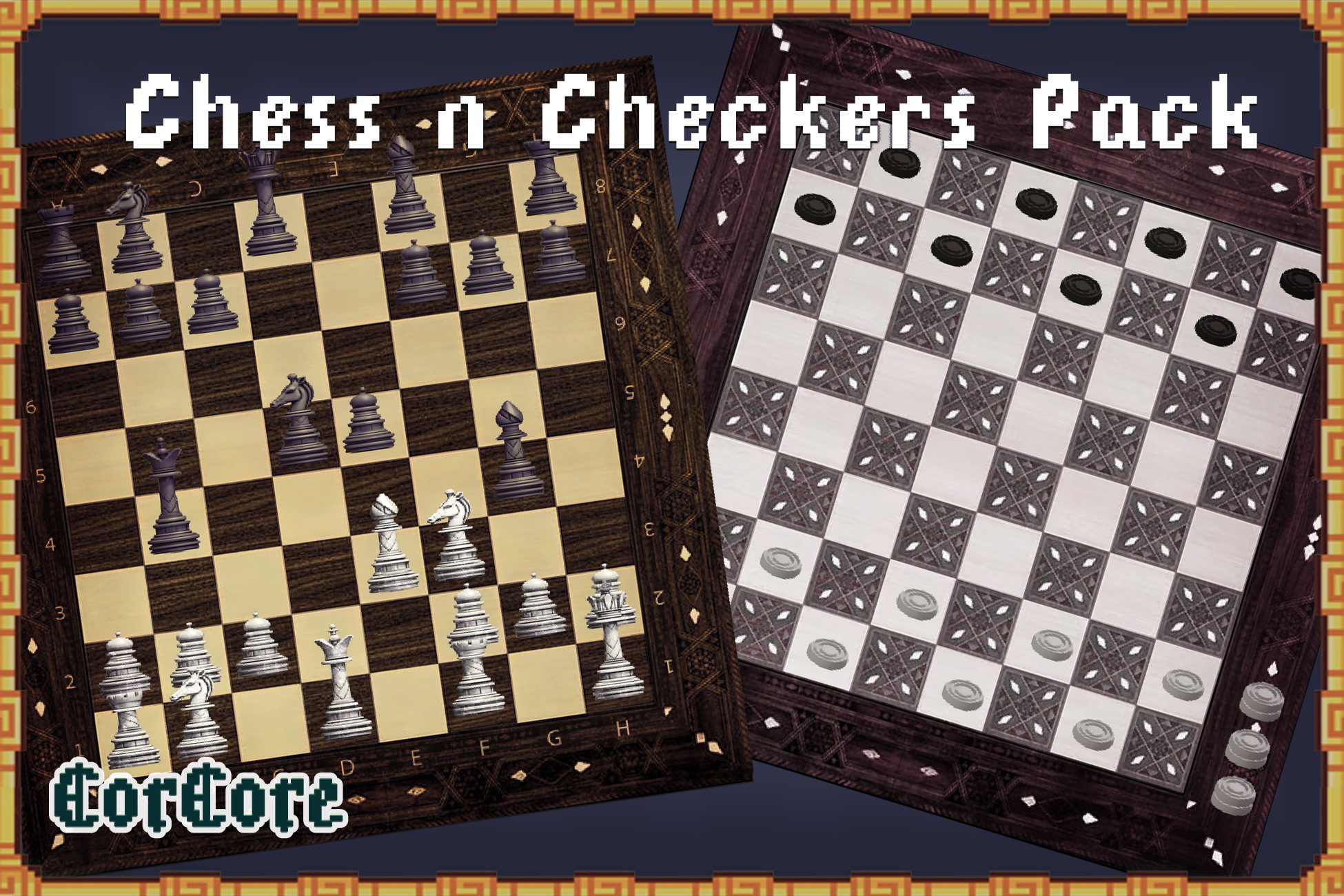 Checkers Texture Unity Chess and Checkers Pack Corcore | 2D | Unity Asset Store