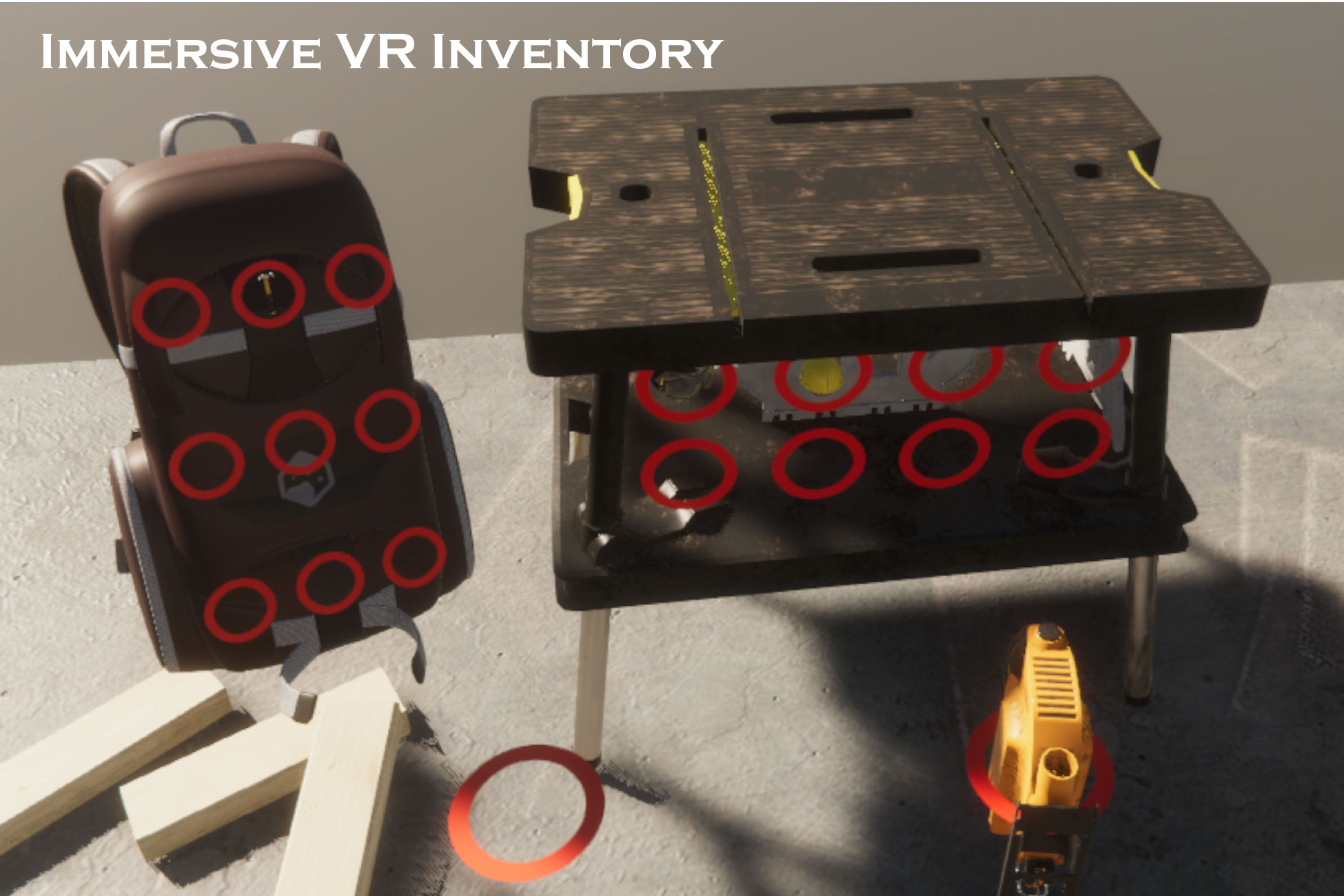 Immersive VR Inventory (Backpack / Holsters / Containers) GUI 工具
