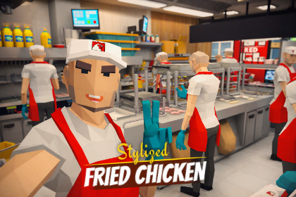 Low Poly Fried Chicken Restaurant