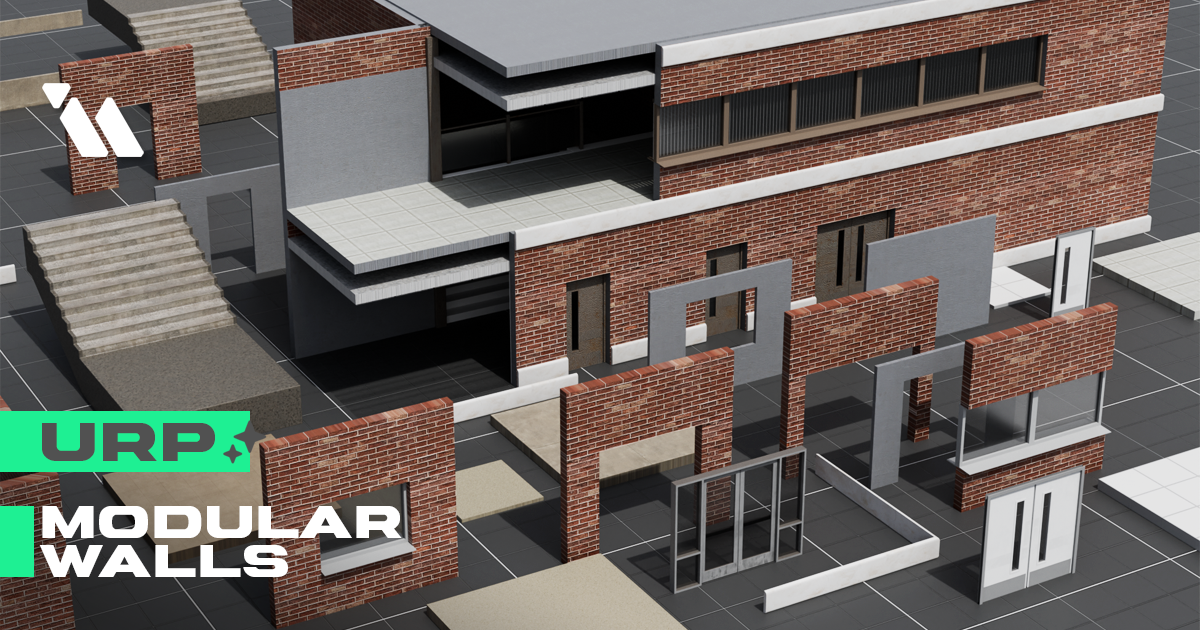 Realistic Modular Walls | 3D Urban | Unity Asset Store