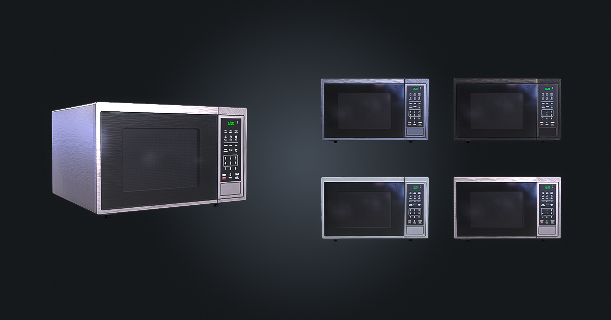 Microwave V1 – Kitchen Appliance | Game Ready PBR | Built-In & URP ...