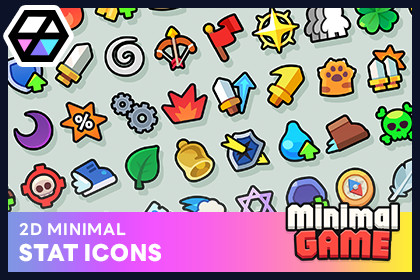 2D Minimal - Stat Icons