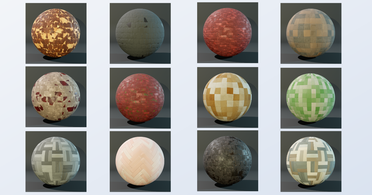Material Brick Unity Stylized Brick/Floor Materials | 2D Brick | Unity Asset Store