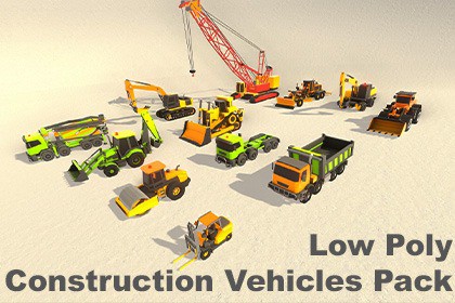 Low Poly Construction Vehicles