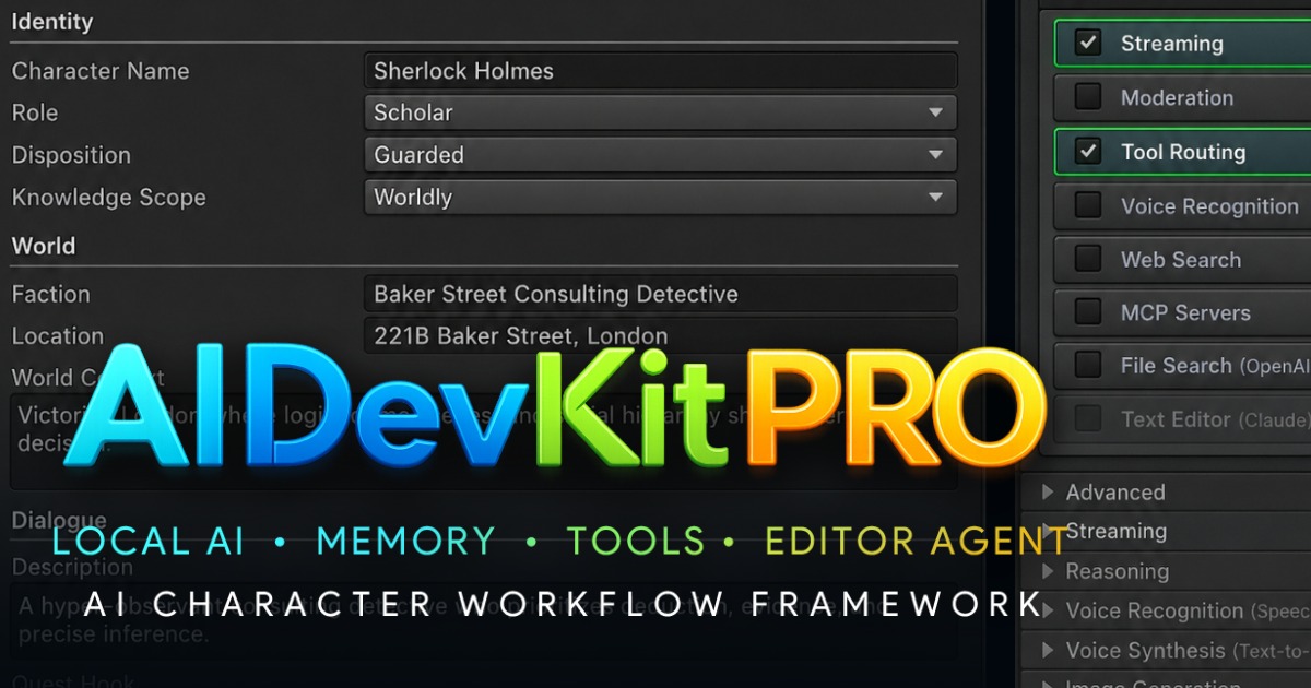 AI DevKit PRO - Local AI, RAG, Tools | AI-ML Integration | Unity Asset ...