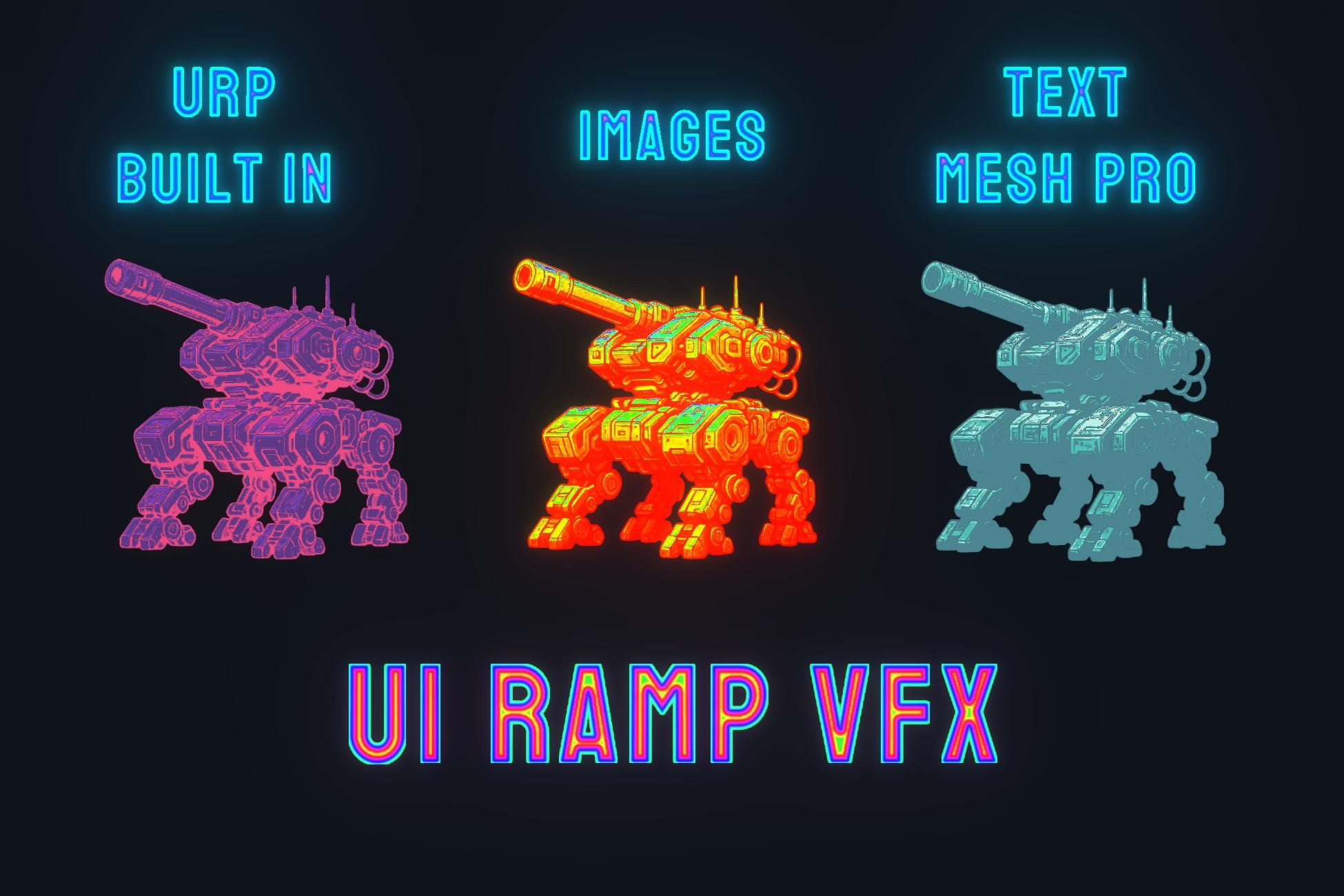 UI RAMP VFX – Stylized Color Gradient Shader for UI | VFX | Unity Asset ...