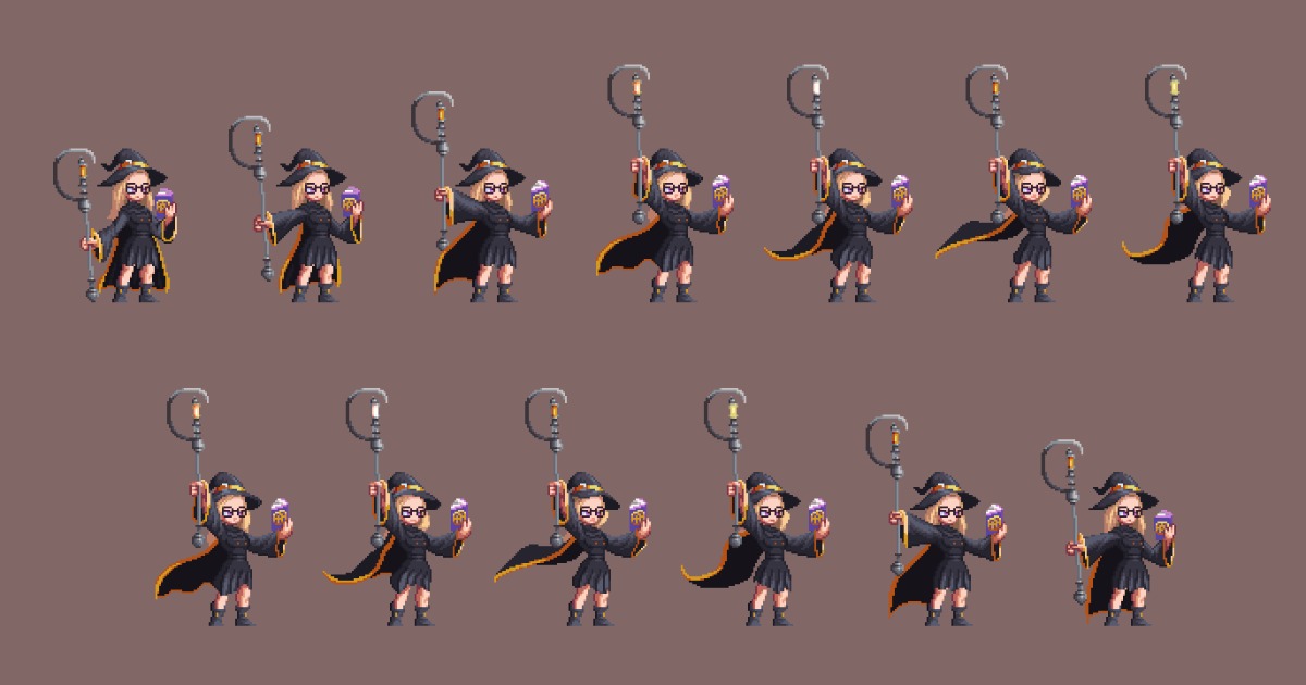 Wizard Simplistic 2d 2D Pixel Character - Wizard | 2D Characters | Unity Asset Store