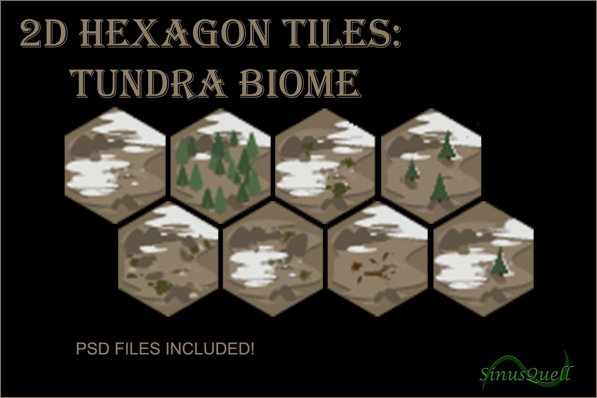 2D Hexagon Tiles Tundra Biome 2D Environments Unity Asset Store