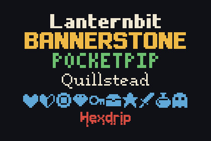 Hudsmith Pixel Fonts - 6 Retro Game Fonts
