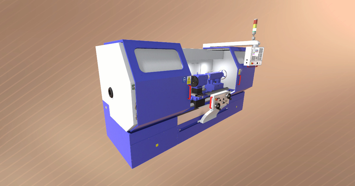 CNC Lathe Set | 3D Industrial | Unity Asset Store