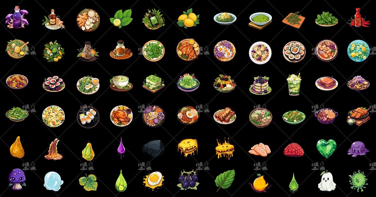 Food Magic Icon Magical Culinary: Fantasy Food Icon Pack | 2D Icons | Unity Asset Store
