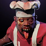Zombie Chef with a Kitchen Axe | Character Enemy Mobs