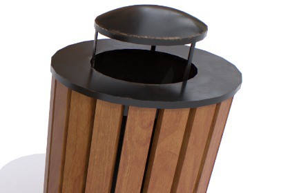 Park Trash Can 4
