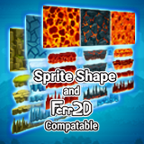2D SpriteShape/Ferr2D Textures Bundle - Rock/Lava/Ice