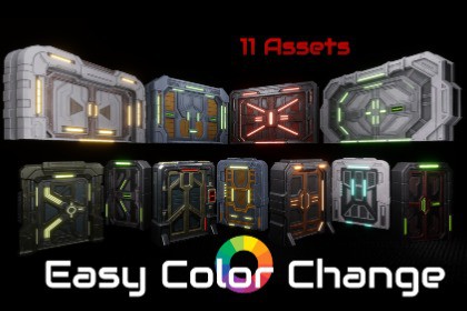 Sci-fi Doors Props Pack