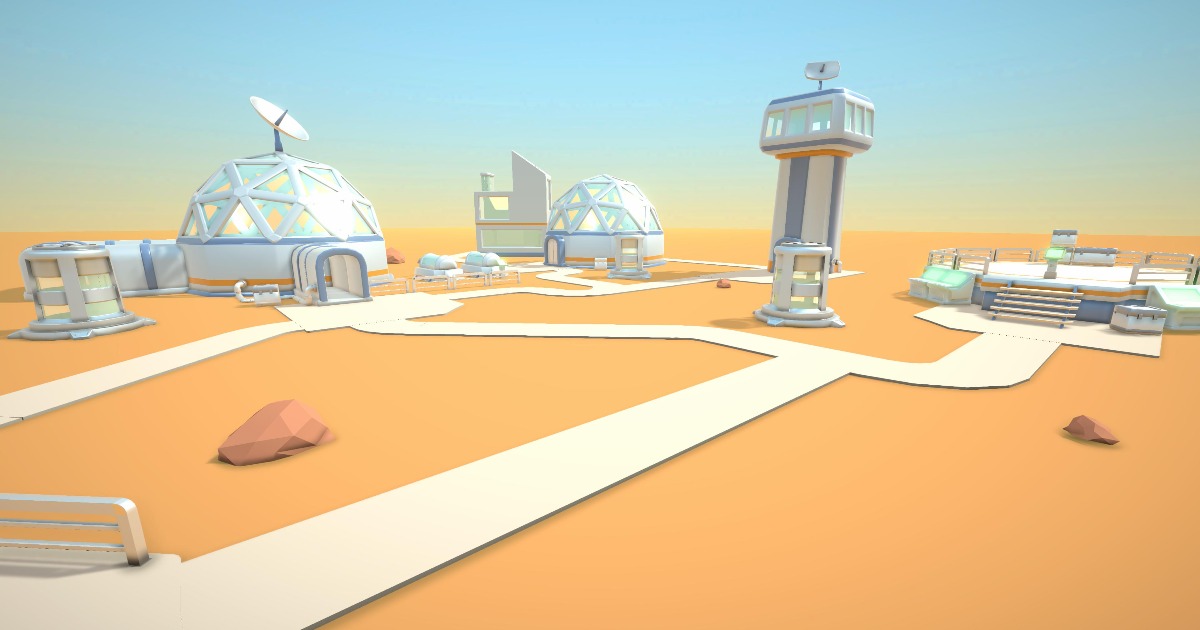 Low Poly Planet Base | 3D 科幻 | Unity Asset Store