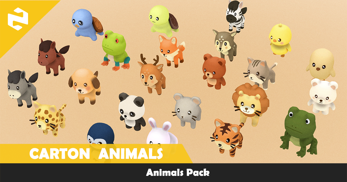 Animals Pack - Cartoon Animals | 3D Animals | Unity Asset Store