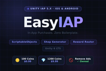Easy IAP Integration (In App Purchases)