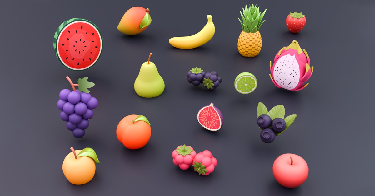 Cartoon Pack|Fruits | 3D Props | Unity Asset Store