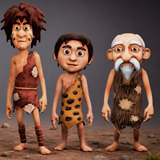 Stylized Caveman Character Collection 1