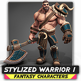 Stylized Warrior 01 - Heroes Fantasy Characters Axe Medieval Heroes - #19