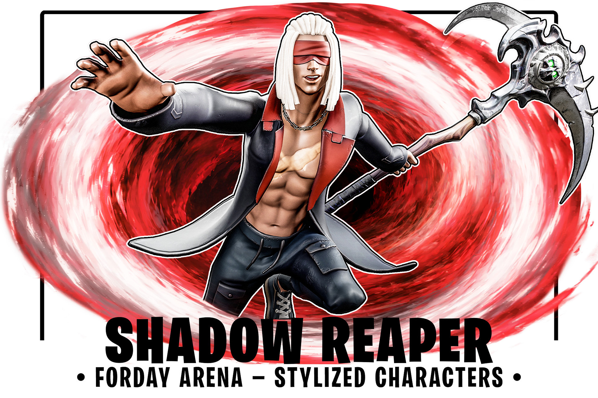 Shadow Reaper - Cyberpunk Sci-Fi Character with Scythe