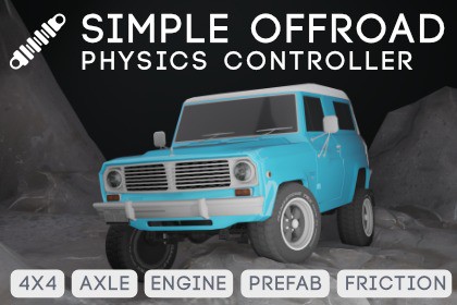 Simple Offroad Physics Controller - 4x4 Vehicle, Axle Suspension, Crawler