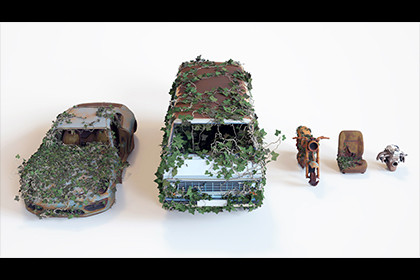 Abandoned Rusty Vehicles and Props - 3d Game Ready Mini Set