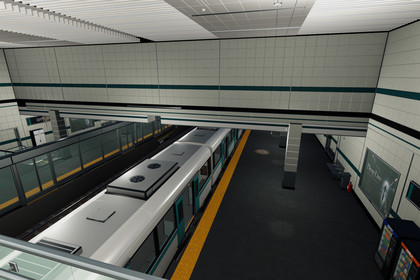 Modern Metro Station Modular Environment