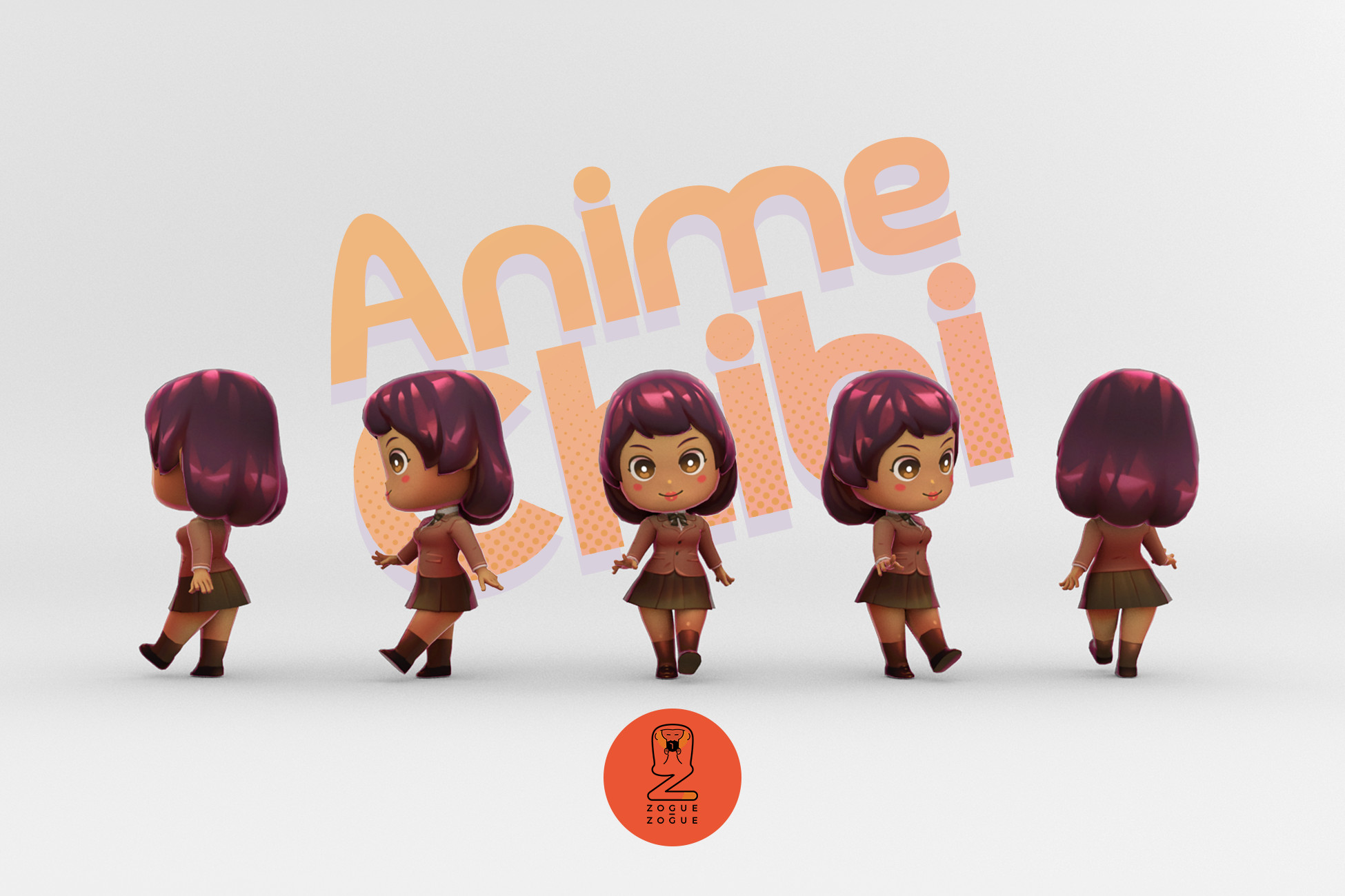 Unity Chan Chibi Anime Chibi: School Pack - Short Hair Girl | Characters | Unity Asset Store