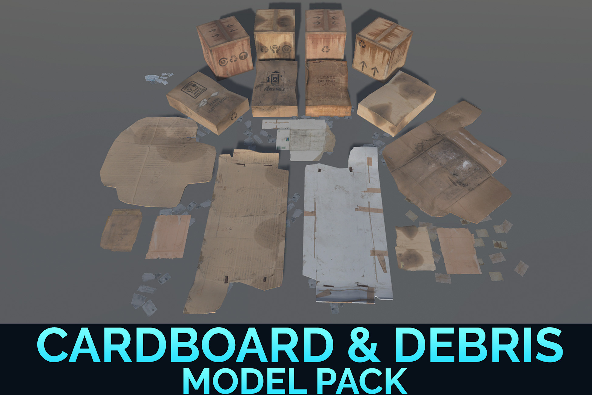 Cardboard R6 Props Cardboard & Debris Pack | 3D Props | Unity Asset Store