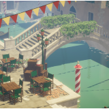 Venice Italy Streets & Canals - Modular Low Poly Environment Kit