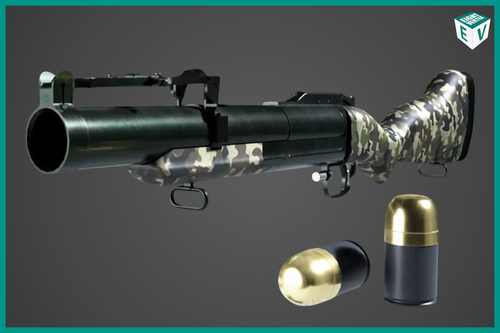 Assault Rifle Launcher Grenade Launcher 02 Military Green URP HDRP Textures | 3D Guns | Unity ...