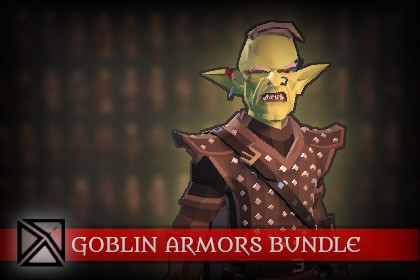 Low Poly Goblins Modular Armors Bundle - LOWPOLY MEDIEVAL FANTASY SERIES