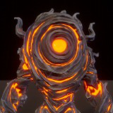 Stylized Magma Rock Monster Pack 1 – Core Variant (Animated, LOD, Skins)