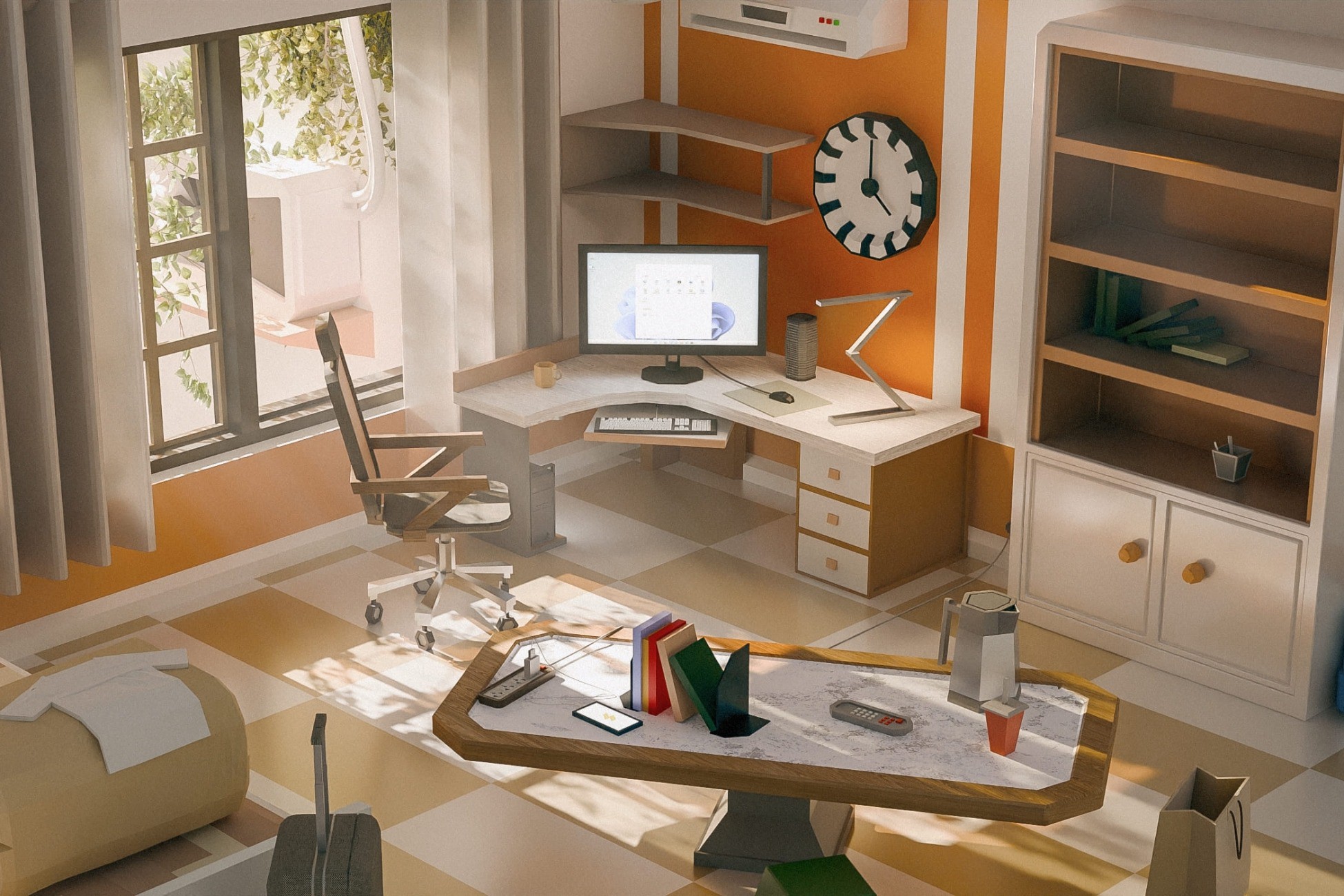 Unity Module Interior Bedroom / Interior - Low Poly assets | 3D 内饰 | Unity Asset Store