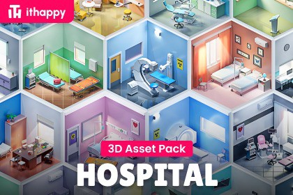 Hospital - Low Poly 3D Models Pack