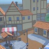 Stylized Medieval Settlement Low Poly
