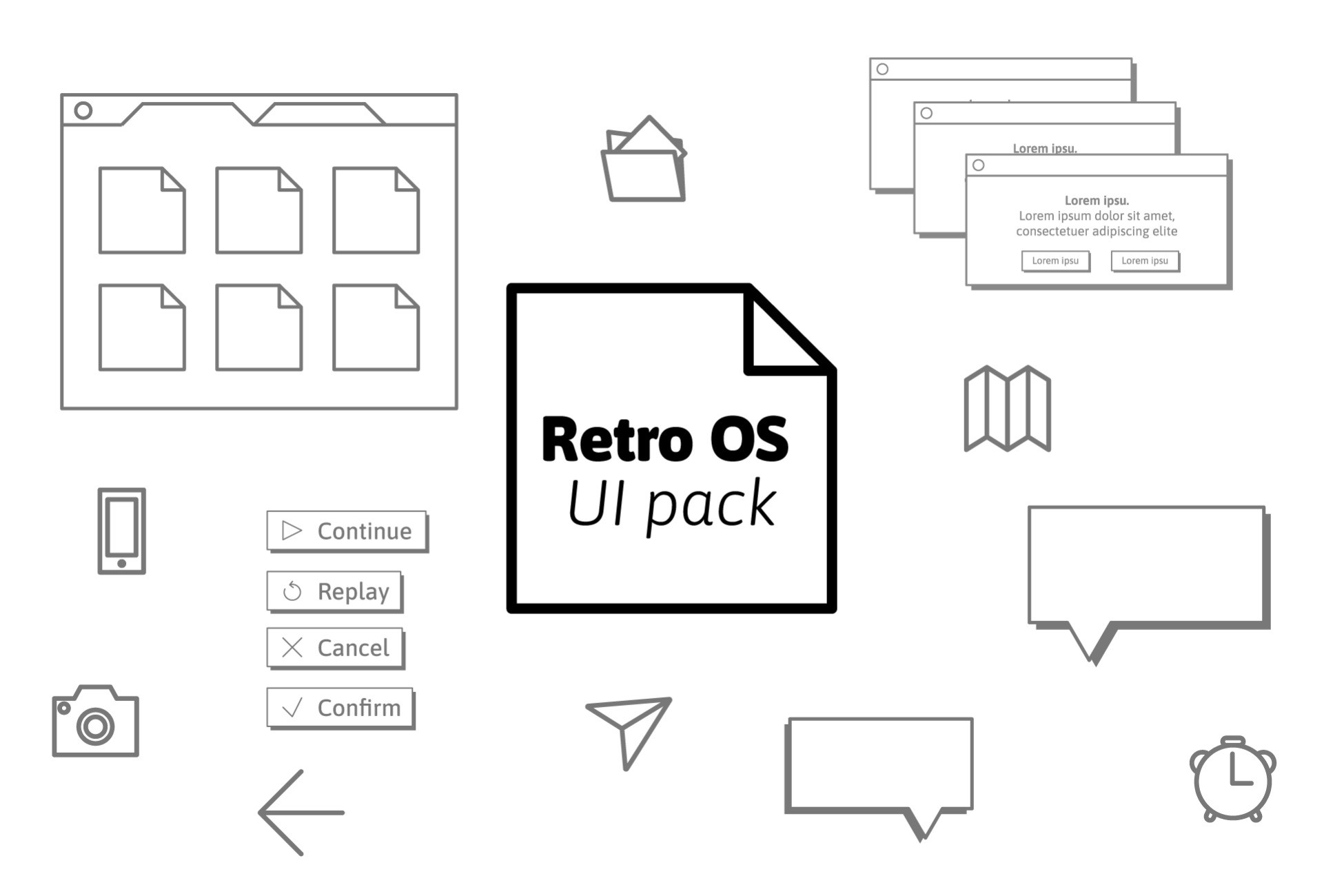 Retro OS UI pack | 2D GUI | Unity Asset Store