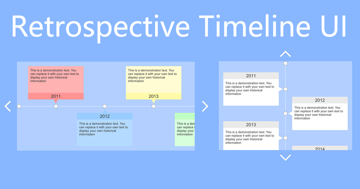 Retrospective Timeline UI By mayting | 2D GUI | Unity Asset Store