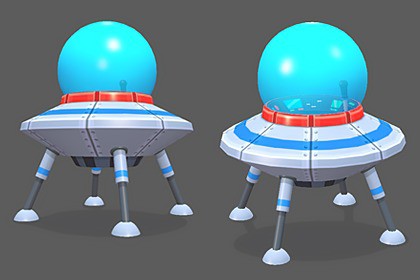 Spaceship Flying Saucer Animated