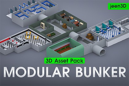 Low Poly Modular Bunker