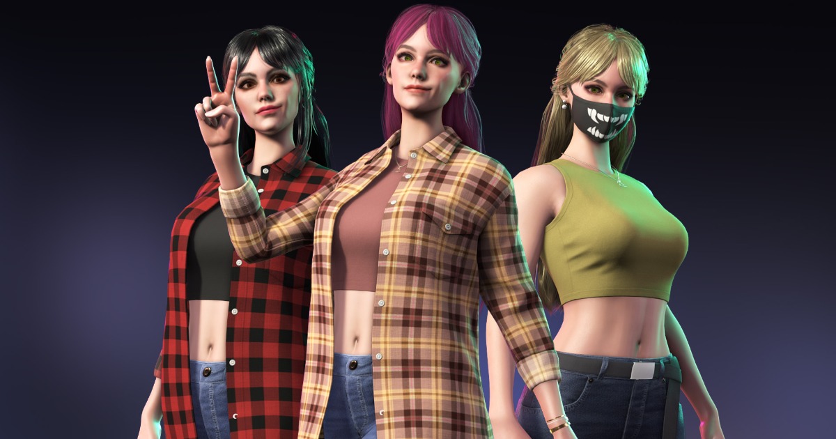 Girls Vector Unity Streetwear Girl 3 (6) - Casual Wear Girls Pack 2 | Characters | Unity ...