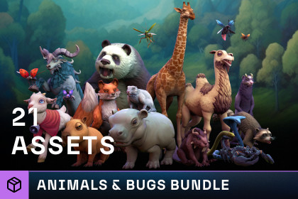 Stylized Fantasy Animals & Bugs Bundle