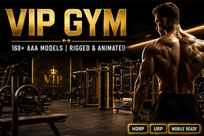 VIP Gym Bundle — 160+ Rigged Models & Complete Scene